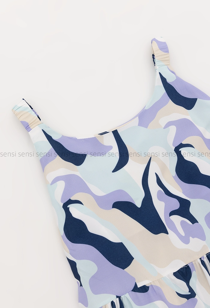 پیراهن پترن دار دو بندکد1005402